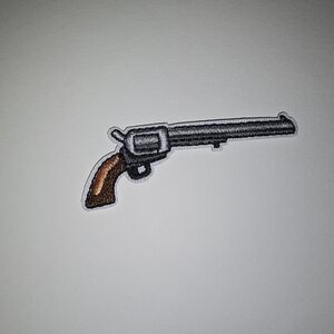 Old Wild West Pistol Embroidered Patch Western Robbers Retro